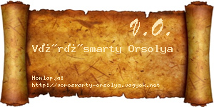 Vörösmarty Orsolya névjegykártya