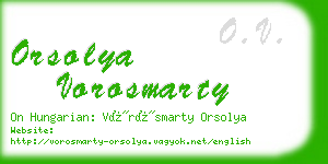 orsolya vorosmarty business card